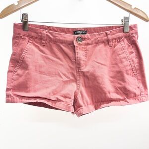 Express Pink Cotton Jean low rise shortie Shorts